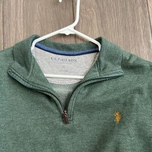 U.S. Polo Assn. Green Zip Up Sweater